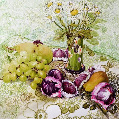 Higos, Uvas y Peras con Margaritas de Joan Thewsey
